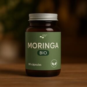 Vitalis Nova Moringa Pura de Hoja Ecológica 90 Cápsulas Veganas Fuente de Nutrientes y Antioxidantes Superalimento Completo Suplemento Natural Orgánico Absorbibles